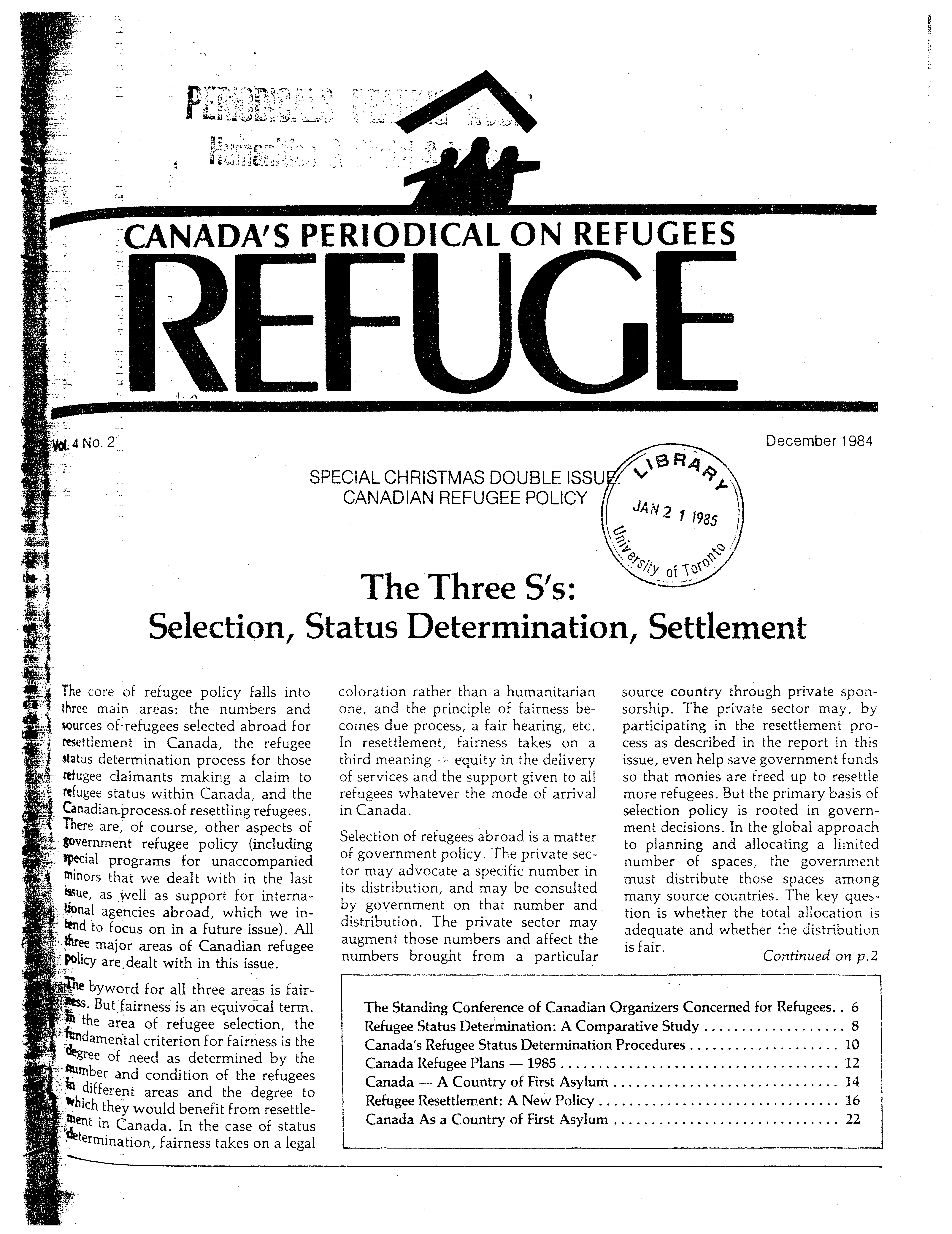 first page Refuge vol. 4.2 1984