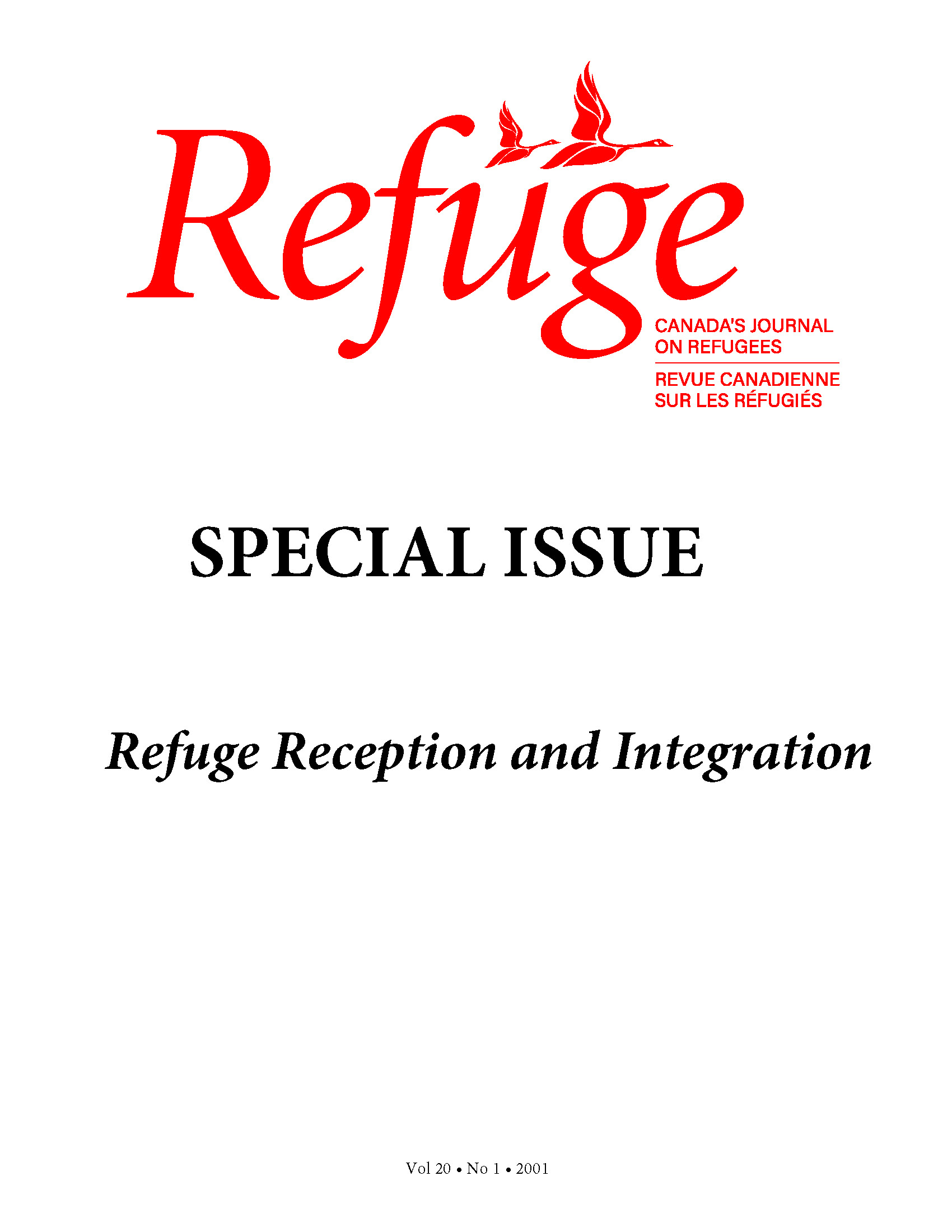 cover Refuge vol. 20.1 2001