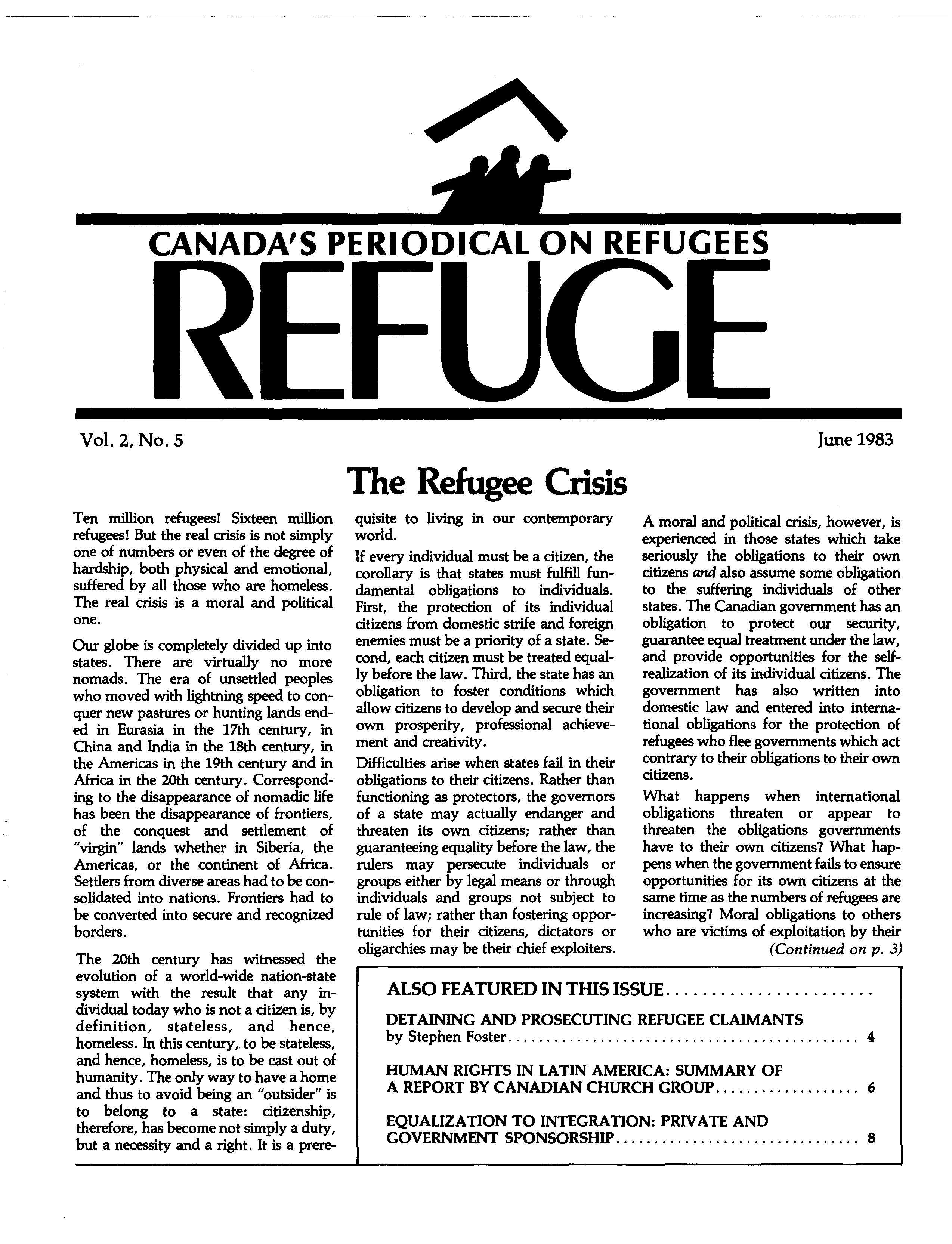 first page Refuge vol. 2.5 1983
