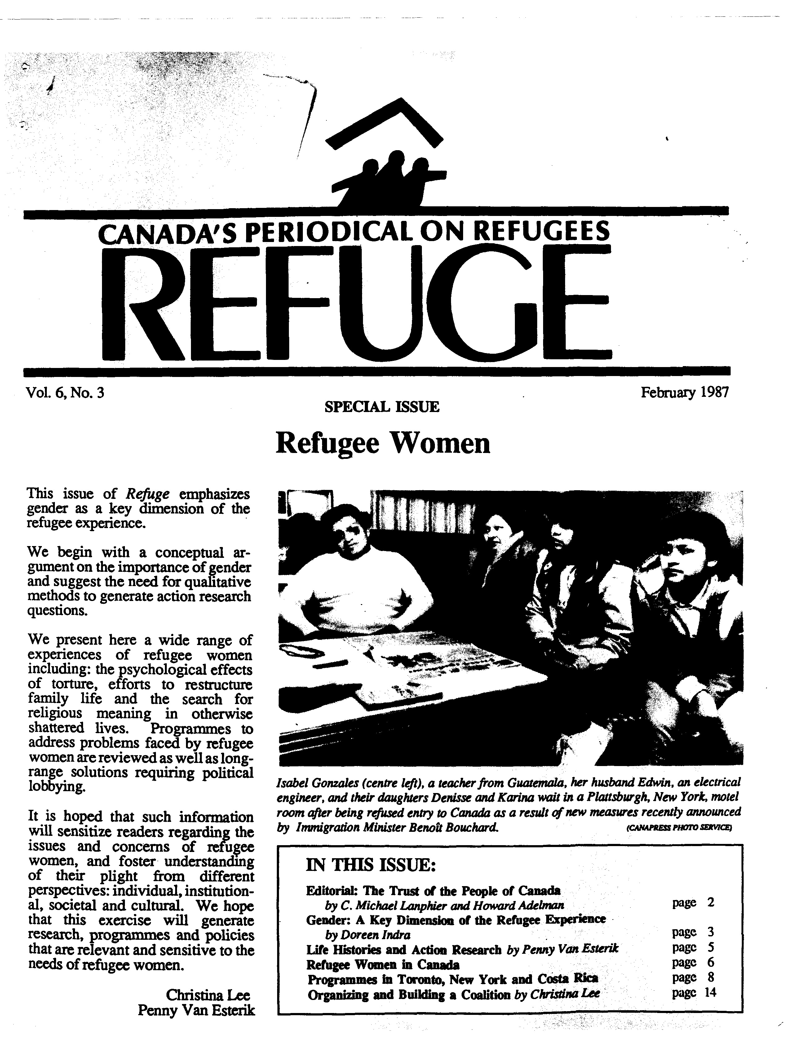 first page Refuge vol. 6.3 1987
