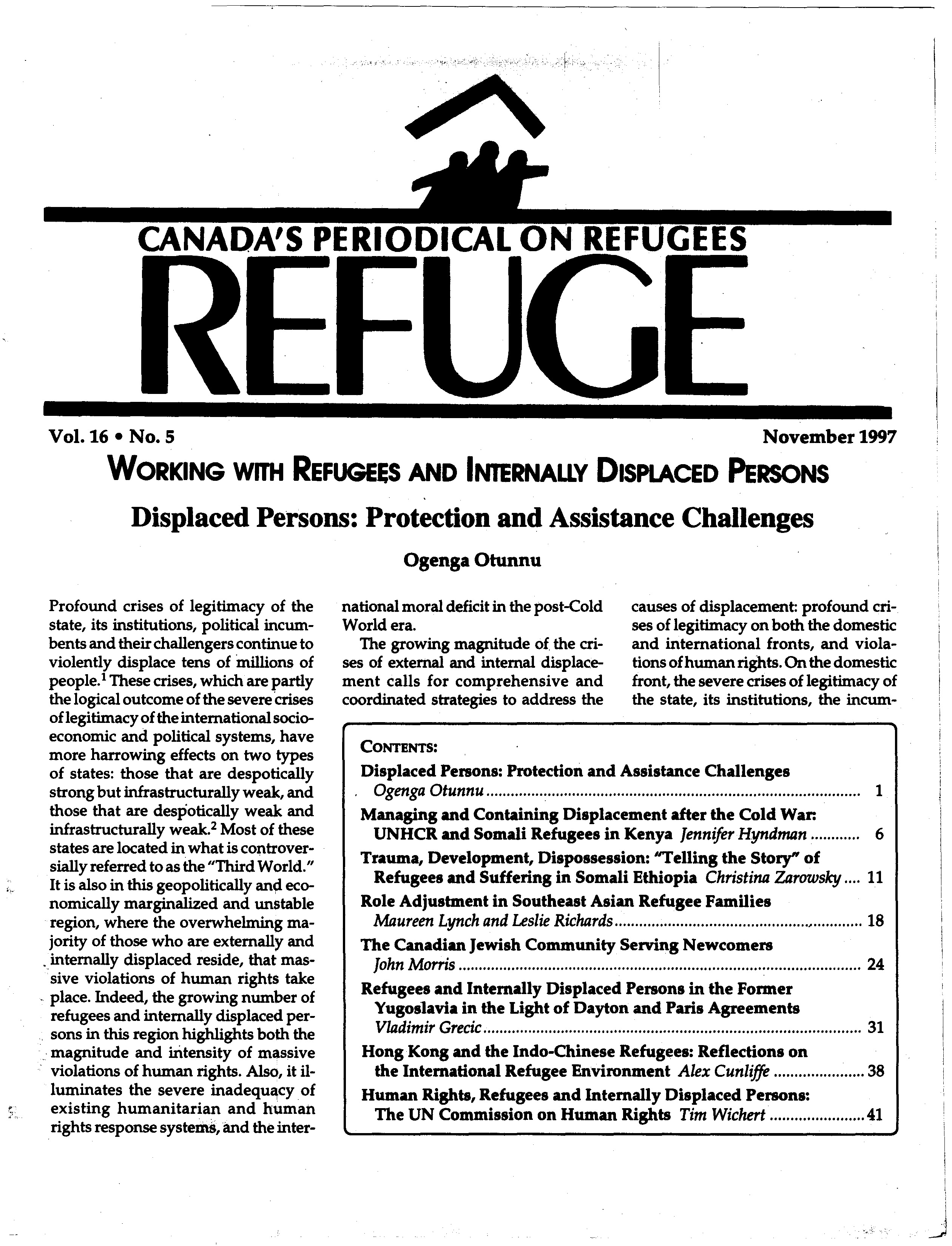 first page Refuge vol. 16.5 1997