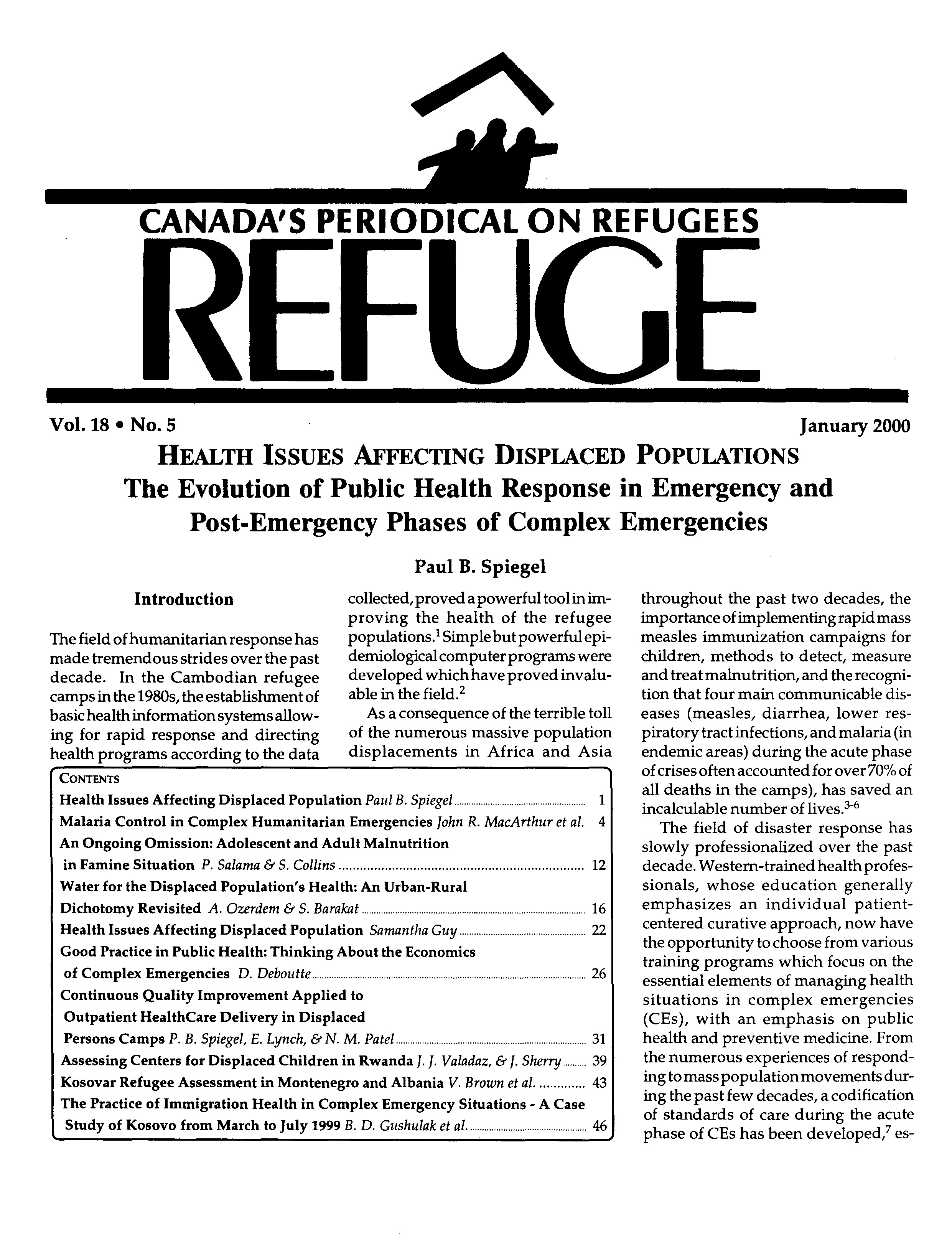 first page Refuge vol. 18.5 2000