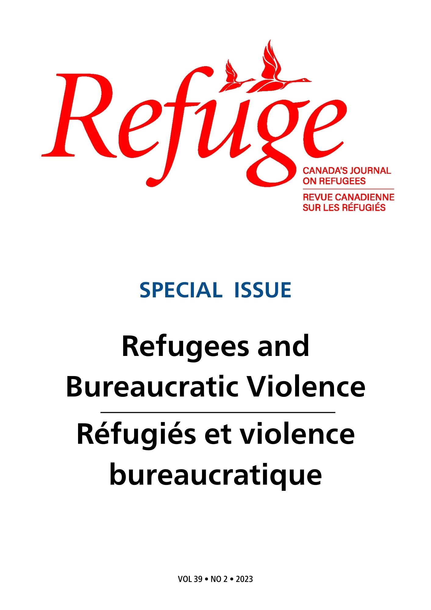 Cover image for Refuge Special Issue: Refugees and Bureaucratic Violence