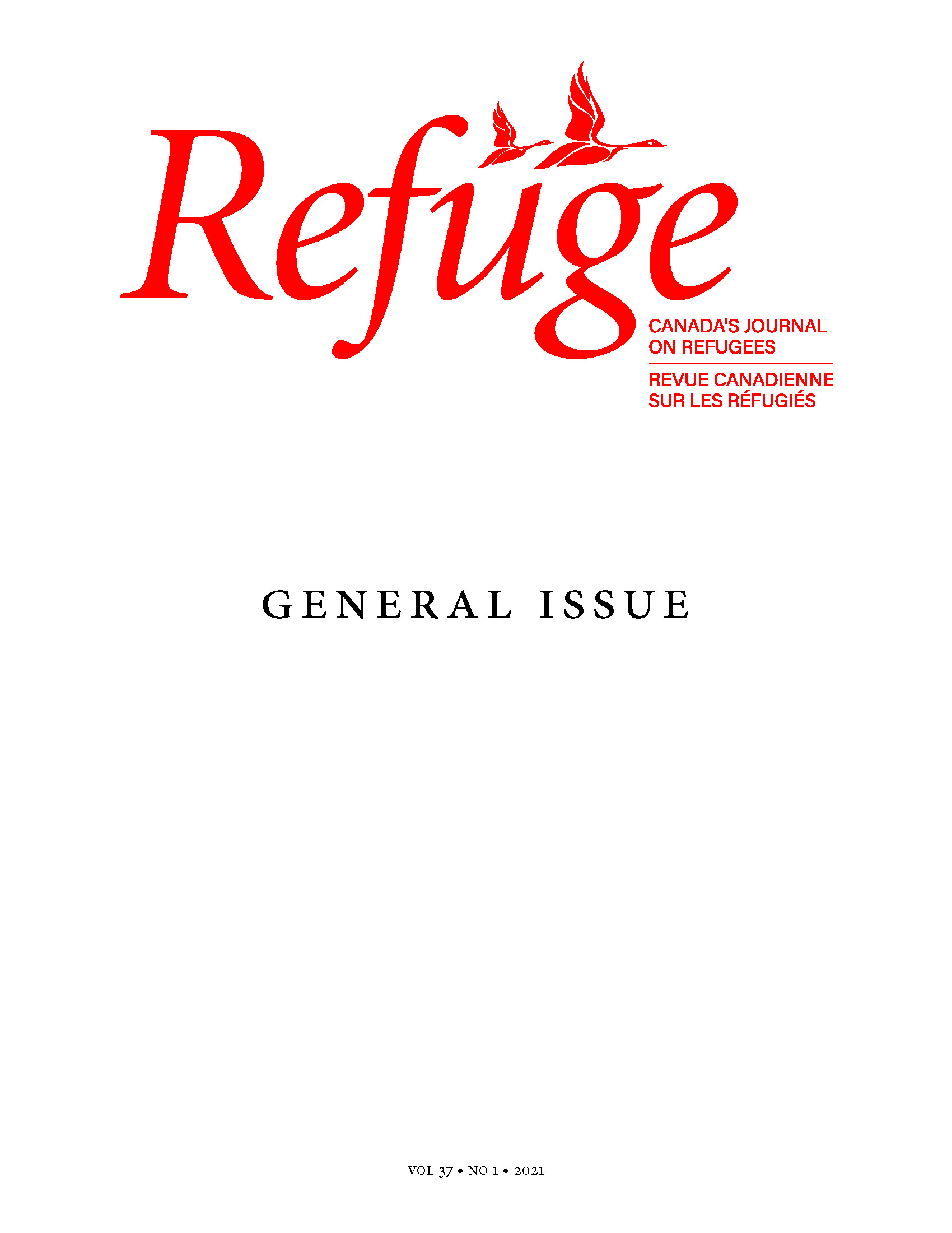 cover of Refuge 37.1 general issue